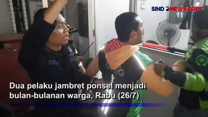 Jambret Apes, Hendak Kabur Malah Tabrak Gerobak Bakso