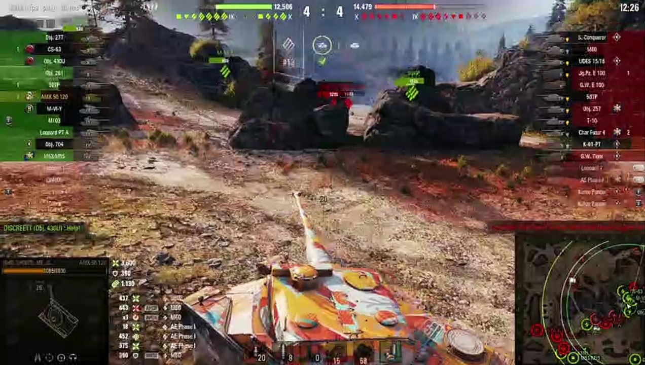 [ wot ] AMX 50 120 破壞力爆表！ | 9 kills 8.7k dmg | world of tanks |  @pewgun77 ​