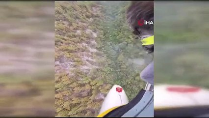 Kınık'taki orman yangınına yeniden havadan müdahale