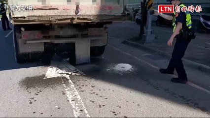 砂石車滲漏汙泥超載違規氾濫  三峽警追砂專案26天開罰202萬(警方提供)