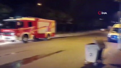 Şarampole yuvarlanıp alev aldı