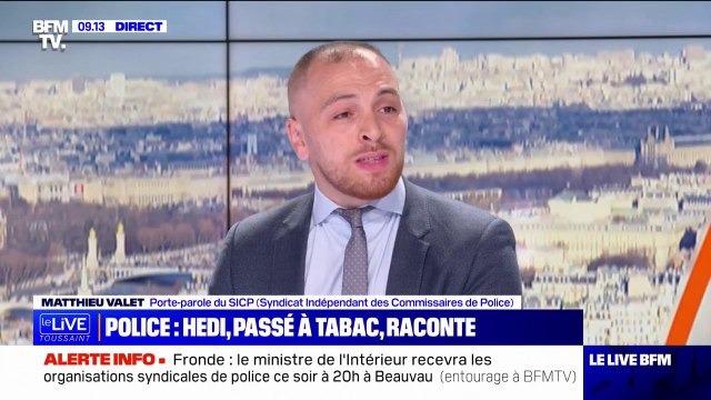 Policier en détention provisoire: On a le sentiment d'être traités pire que des crapules confesse Matthieu Valet (SICP)