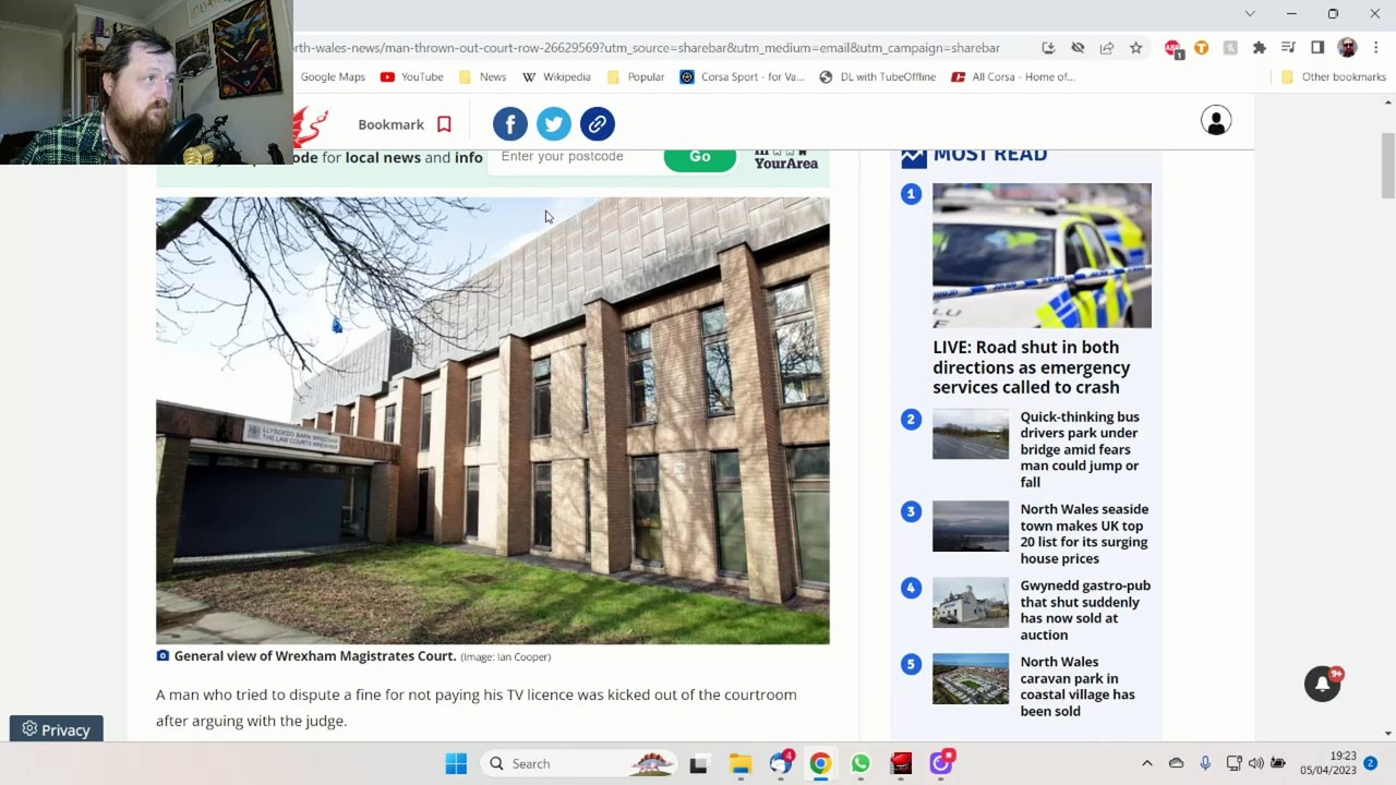 TV Licence News #1 - Man thrown out of court in row over TV licence fine.