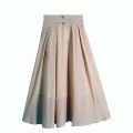 Urban Casual High Waist Skirt A-Line Drape Decorative Swing