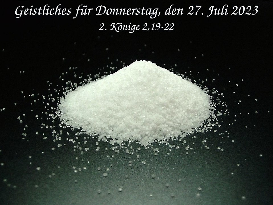 Geistliches für Donnerstag, den 27. Juli 2023