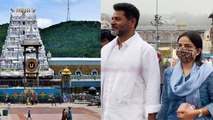 Prabhu Deva Second Wife Himani Singh और Daughter के साथ Tirupati Balaji Temple Darshan Viral