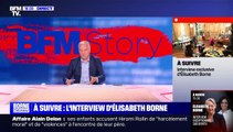 Neïla Latrous interroge la Première ministre Elisabeth Borne sur BFMTV le mercredi 26 juillet 2023.