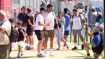 Ana Boyer apoya a Fernando Verdasco en un torneo de tenis