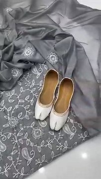 *New Collection*. mc 2pc dress paper cotton Shirt embroidered Dupata embroidered Khussa as gift