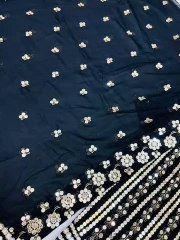 chiffon  embroided shirt thread and sequance work. Dupatta: chiffon embroided thread and sequance work.