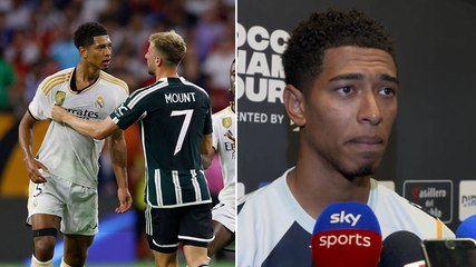 Jude Bellingham responds after clashing with Lisandro Martinez over pre-season tackle