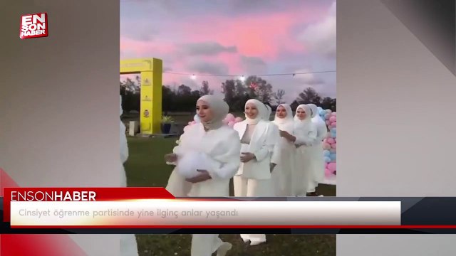 Cinsiyet öğrenme partisinde yine ilginç anlar yaşandı