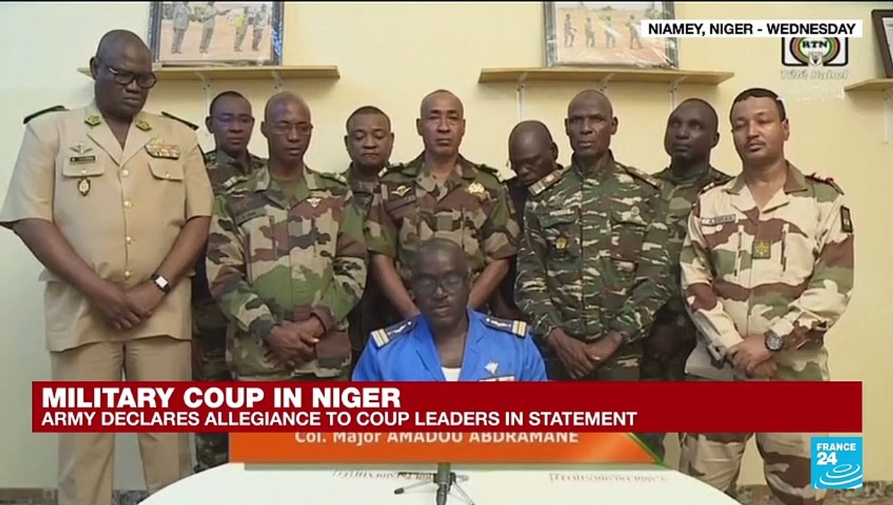 Niger's army command declares support for coup