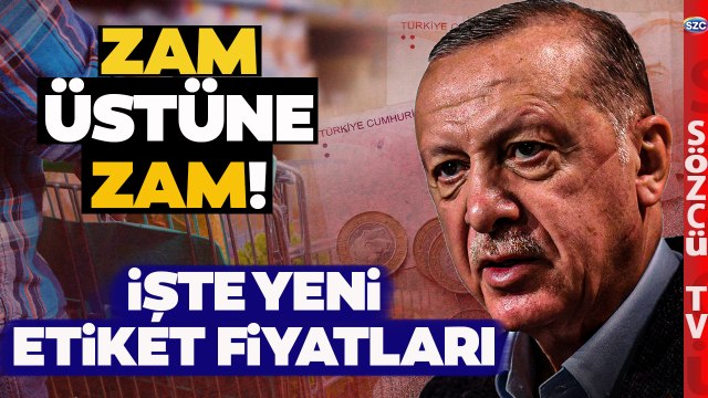 ZAM ÜSTÜNE ZAM! Vatandaş Zamlara Yetişemiyor Marketlerde Günde 3 Defa Etiket Değişiyor!