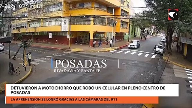 Detuvieron a motochorro que robó un celular en pleno centro de Posadas