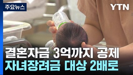 결혼자금 양가 3억까지 증여세 공제·자녀장려금 2배 확대 / YTN