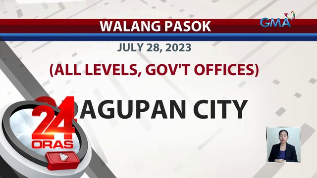 Ilang lugar nagdeklara ng walang pasok dahil sa epekto ng Bagyong Egay | 24 Oras