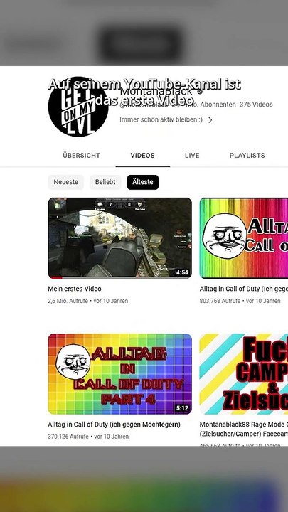 Montanablack gehört zu den bekanntesten streamern deutschlands - das war sein aller erstes video