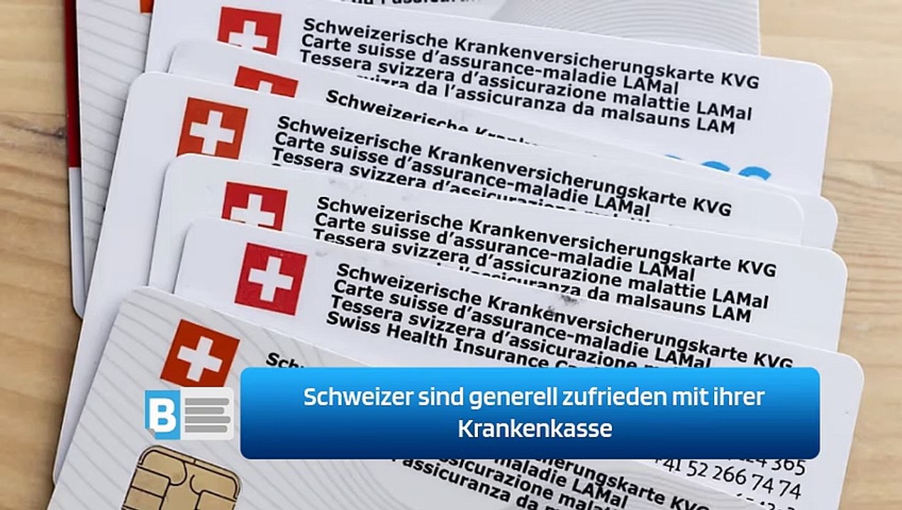 Schweizer sind generell zufrieden mit ihrer Krankenkasse