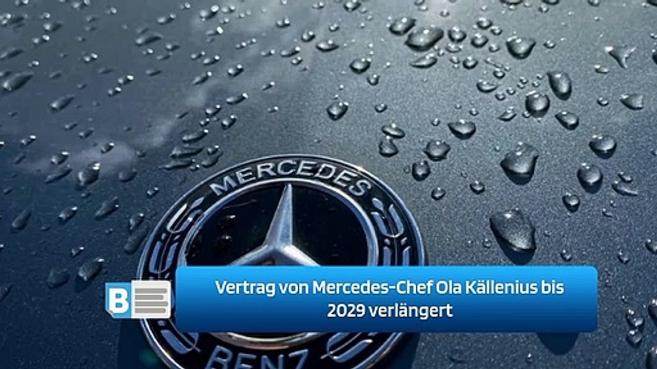 Vertrag von Mercedes-Chef Ola Källenius bis 2029 verlängert