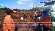 Berhasil Dihidupkan, Helikopter BNPB yang Mendarat Darurat di Lahan Gambut Kembali Terbang