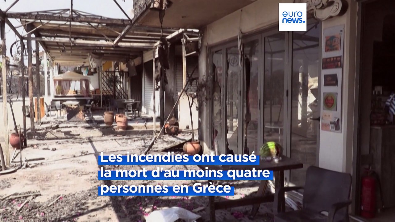 Incendies dans les pays méditerranéens : les pompiers à pied d'oeuvre en Grèce