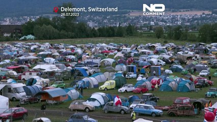 WATCH: Thousands gather in Switzerland for the 24th meeting of 2CV car friends