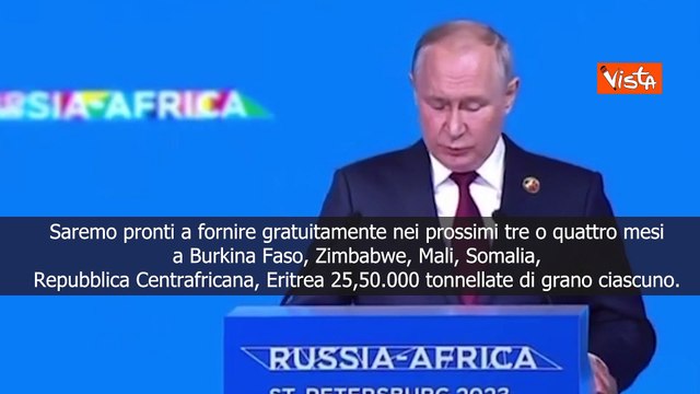 Putin: Pronti a inviare gratuitamente grano in Africa