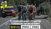 11 riders in the breakaway - Stage 5 - Tour de France Femmes avec Zwift 2023