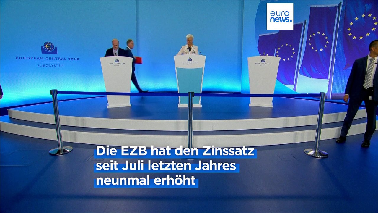 EZB erhöht Zinsen erneut - zum 9. Mal in Folge