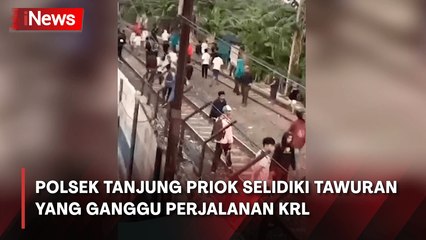 KRL Commuter Line Berhenti akibat Tawuran, Polsek Tanjung Priok Turun Tangan
