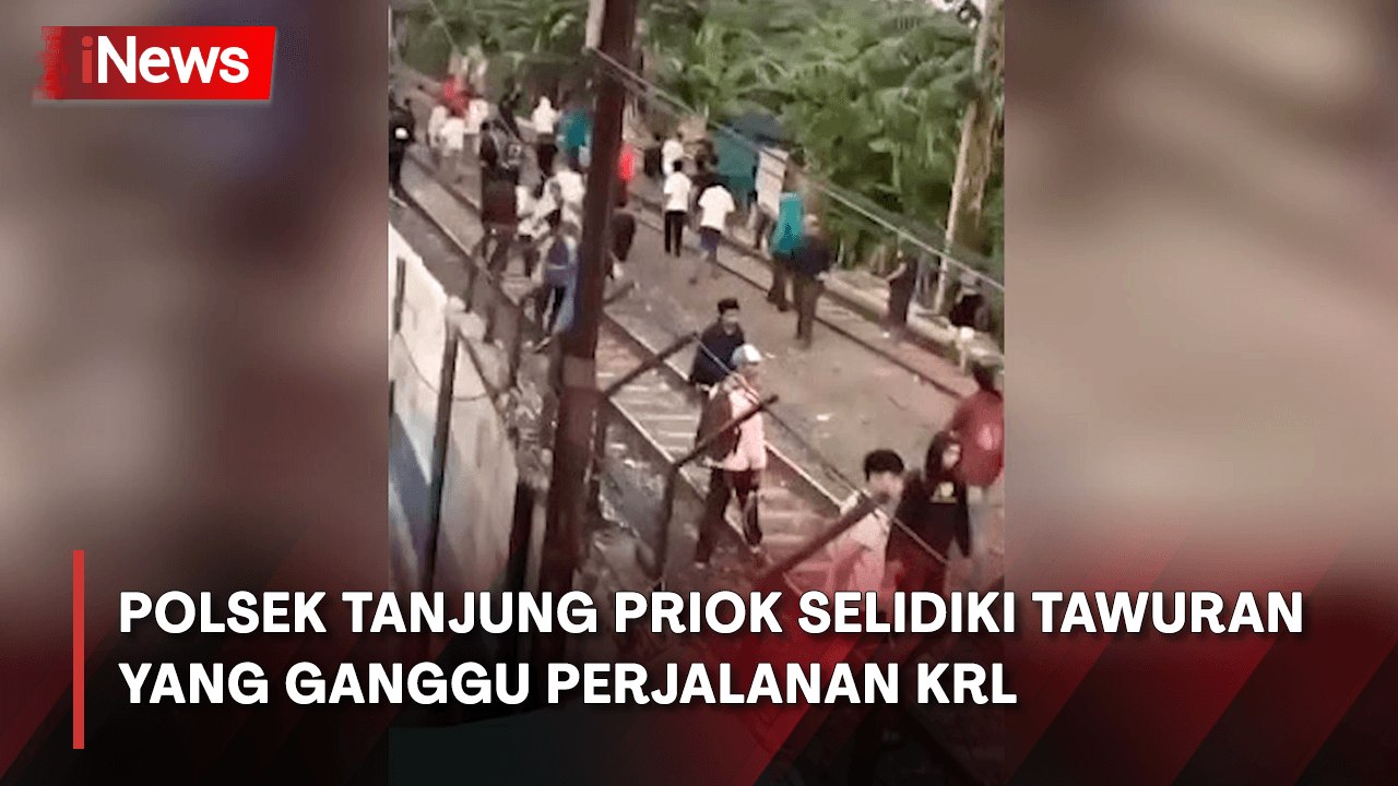 KRL Commuter Line Berhenti akibat Tawuran, Polsek Tanjung Priok Turun Tangan