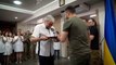 Zelensky visits Dnipro hospital to hail medics treating Ukrainian troops