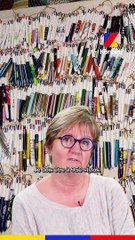 Elle serait prête à vendre mari, enfants et maison pour cette collection. Elle possède plus de 950 Bic quatre couleurs et nous présente son INCROYABLE collection 