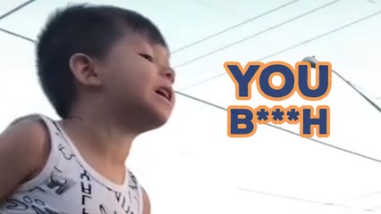 Funny Moment Kid SWEARS At MUM!