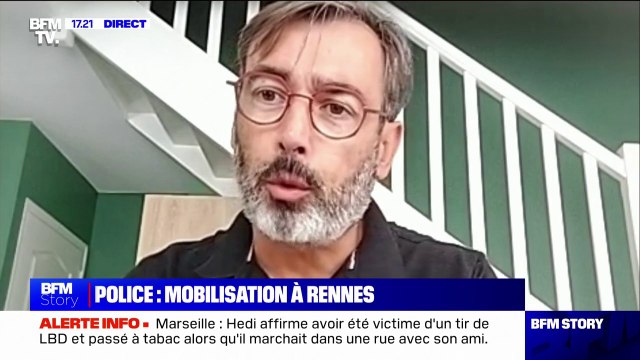 Fronde dans la police: Les policiers se sentent jetés aux chiens quand il y a une intervention de police et qu'une blessure est constatée , pour David Leveau (unité SGP Police-FO Bretagne)