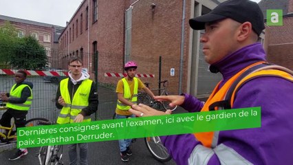 Les jeunes de Fedasil à l'épreuve du brevet cycliste