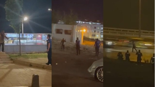Elindeki kesici aletle çevreye saldırdı,polise zor anlar yaşattı