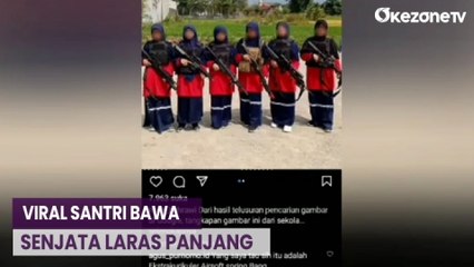 Download Video: Viral! Santri di Magetan Bawa Senjata Laras Panjang, Ini Kata Ponpes