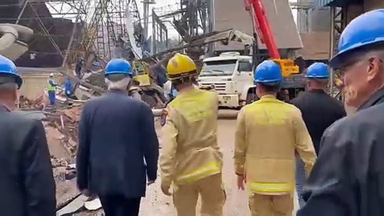 Governador em exercício visita instalações da C. Vale em Palotina; buscas seguem no local