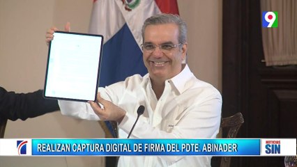 Abinader firma primer decreto de manera digital| Primera Emisión SIN