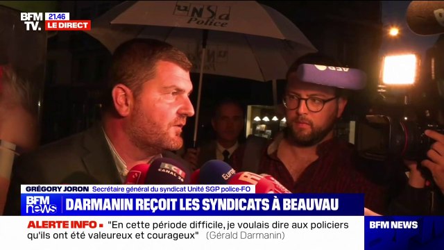 Syndicats policiers reçus par Gérald Darmanin: On a des garanties pour pouvoir sécuriser le métier de policier , affirme Grégory Joron (Unité SGP Police-FO)
