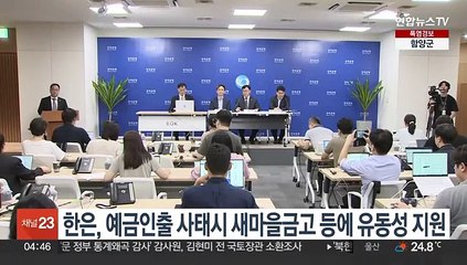 한은, 예금인출 사태시 새마을금고 등에 유동성 지원