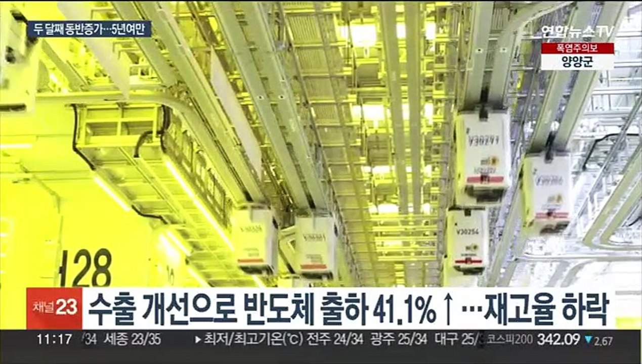 생산·소비·투자 두 달째 동반 증가…반도체 업황 개선