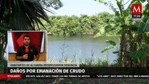 Habitantes de Altamira interponen denuncia por emanación de crudo en Tamaulipas