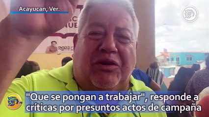 "Que se pongan a trabajar", responde Huerta a críticas por presuntos actos de campaña