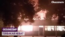 Kebakaran Hebat Melanda Gedung SMP di Majalengka, Api Diduga dari Sisa Bakar Sampah