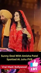Sunny Deol With Amisha Patel Spotted At Juhu PVR
