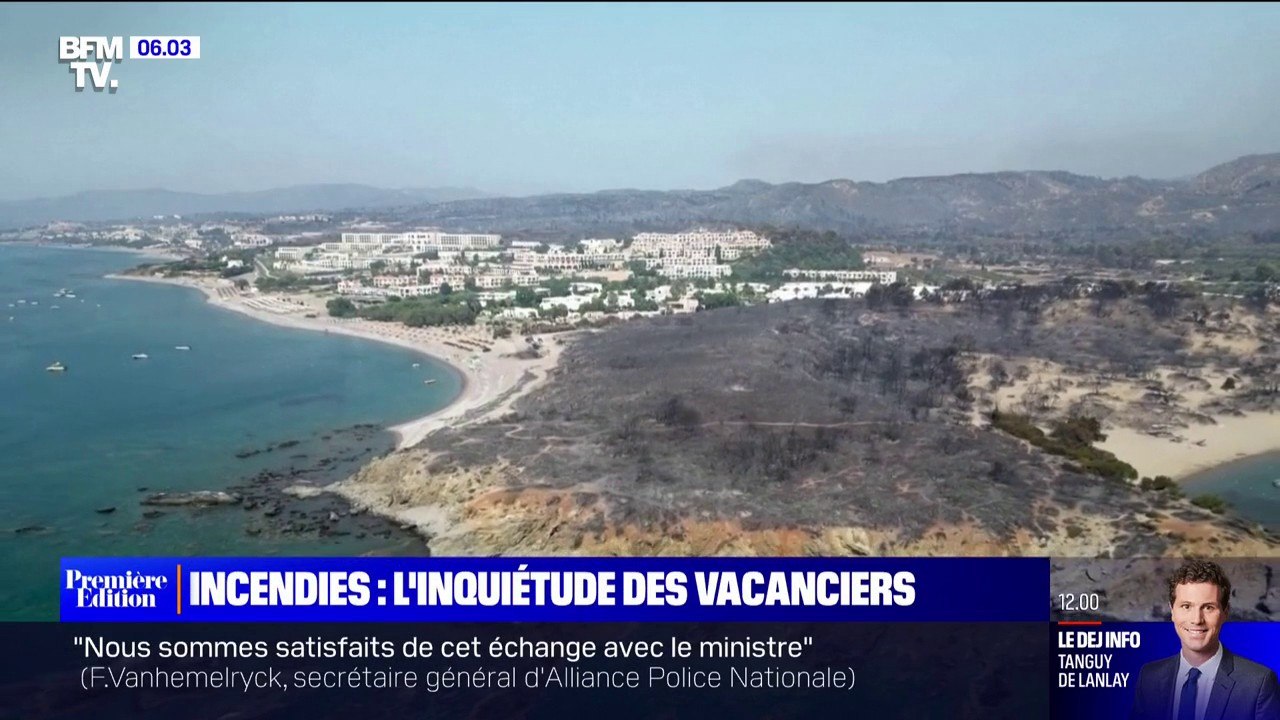 Incendies en Grèce: les touristes inquiets pour leurs vacances