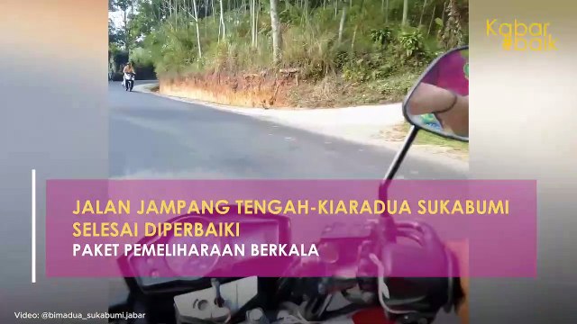 JALAN JAMPANG TENGAH-KIARADUA SUKABUMI SELESAI DIPERBAIKI, PAKET PEMELIHARAAN BERKALA